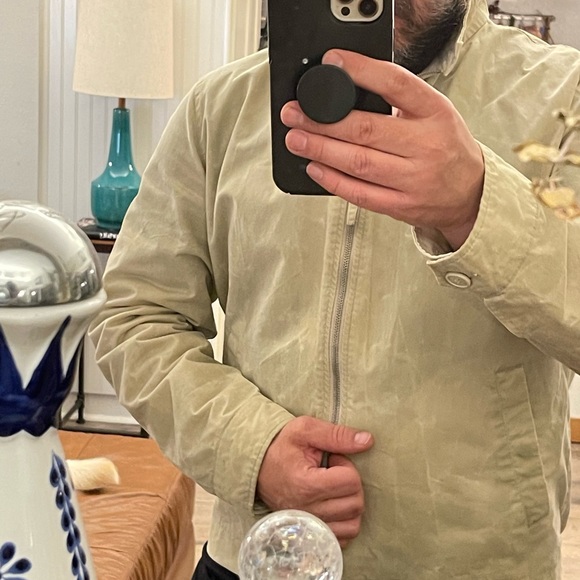 Waxed moto jacket. 100% cotton shell. Poly liner. Unique lightweight jacket. - Picture 2 of 4